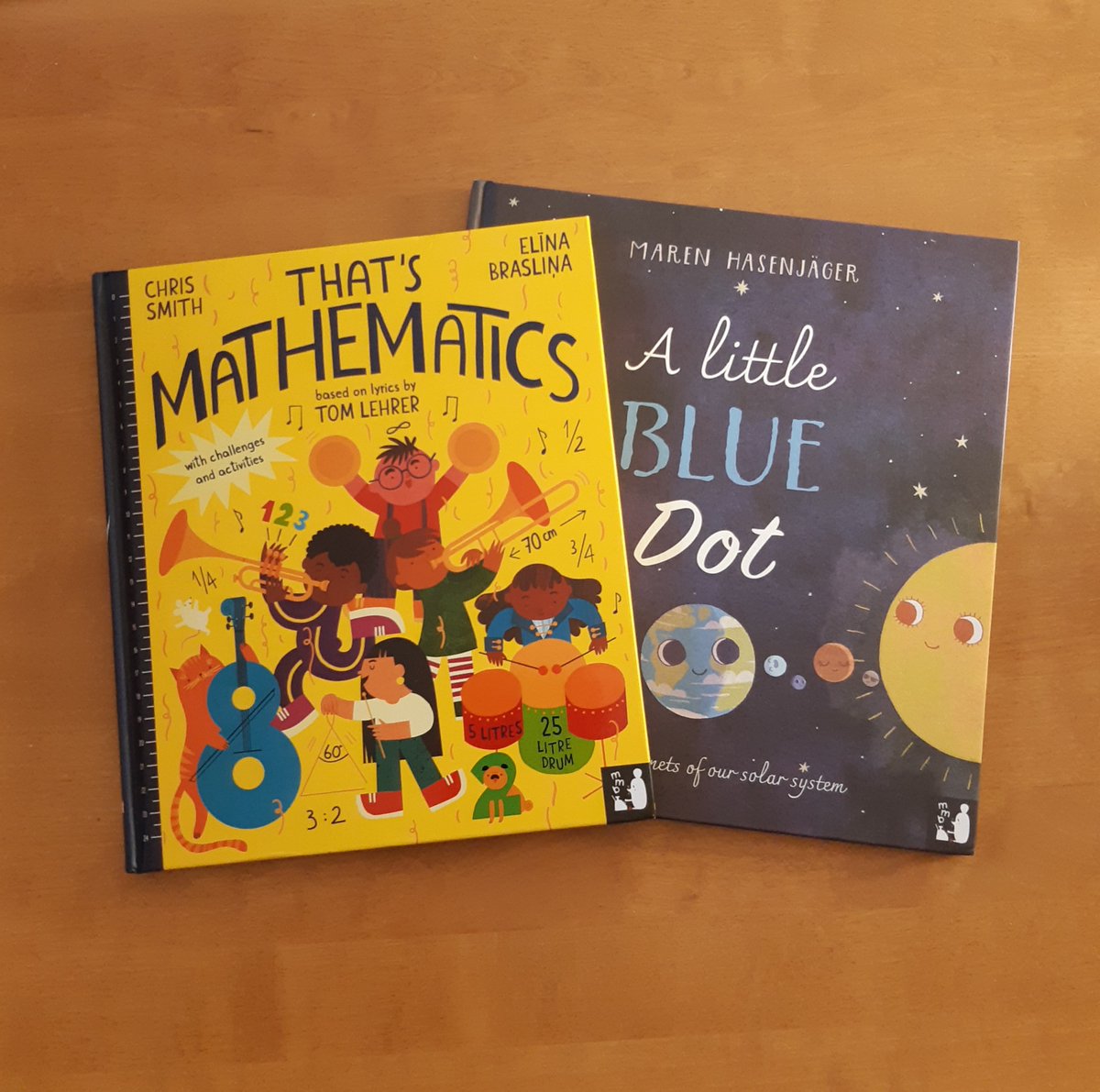 Lib4Sch's tweet image. What wonderful #BookPost to get just before we go into #NonFictionNovember! We have a fun maths book from @aap03102 and @elinabraslina (using Tom Lehrer's lyrics), and a charming guide to the solar system by @paraplyene (trans. Leah Francis). Thank you so much to @Mamamakesbooks!