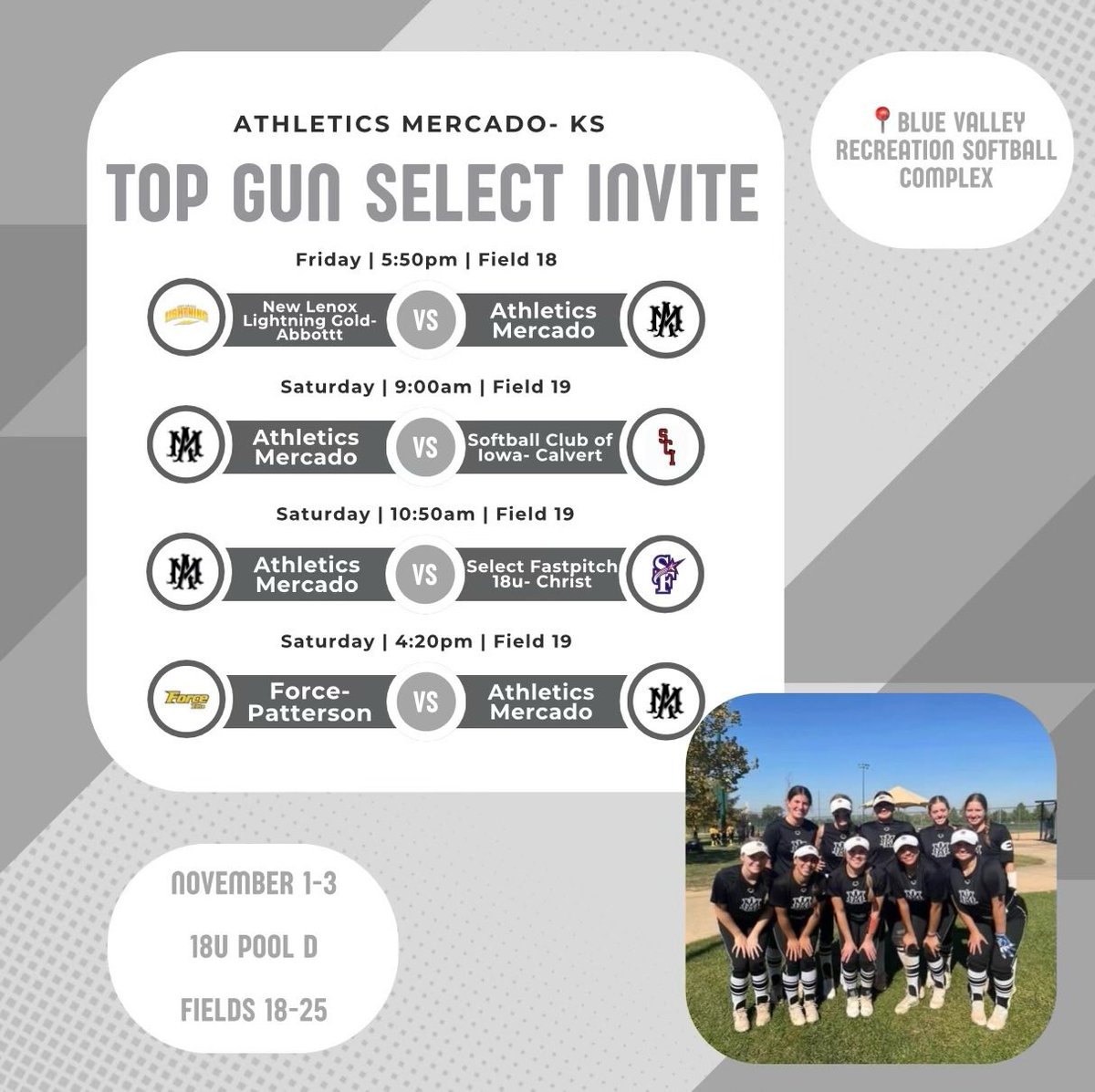 Here’s my schedule for this weekend!