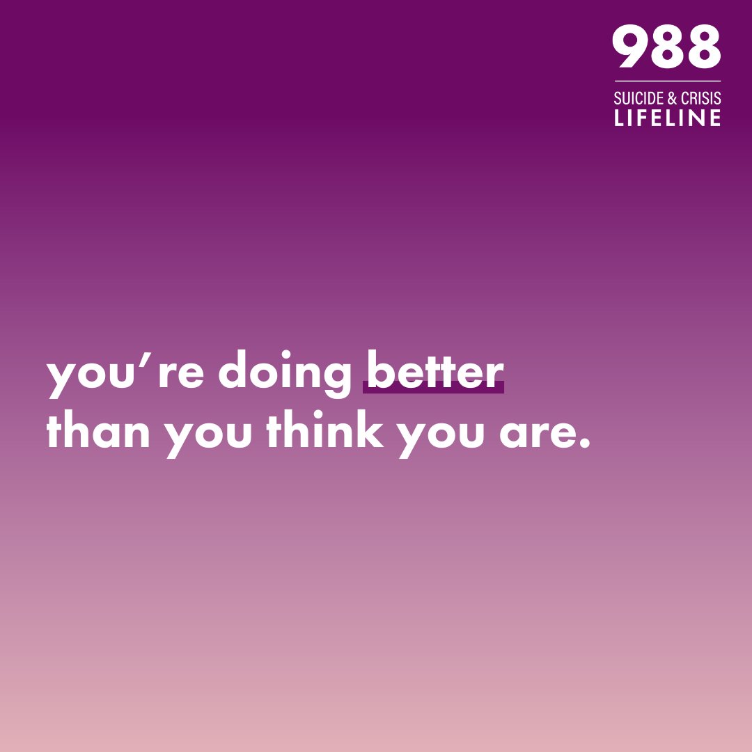 If you're struggling to cope with difficult thoughts or emotions, we're here for you. Text or call 988.