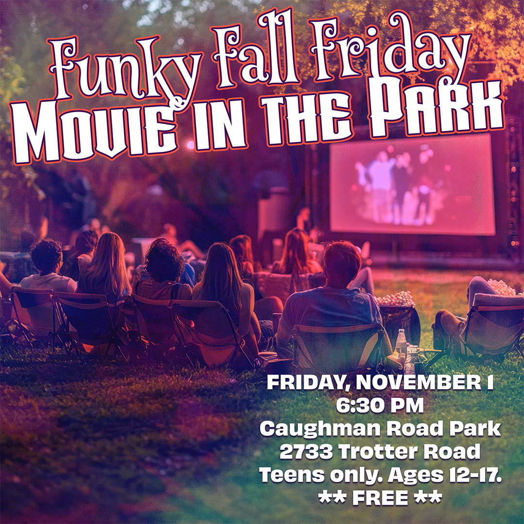 Grab your blanket and lawn chair for a Funky Fall Friday Movie in the Park! 📽️

Get your free ticket here: tinyurl.com/yc73n84j

🍿Popcorn and snacks will be provided.