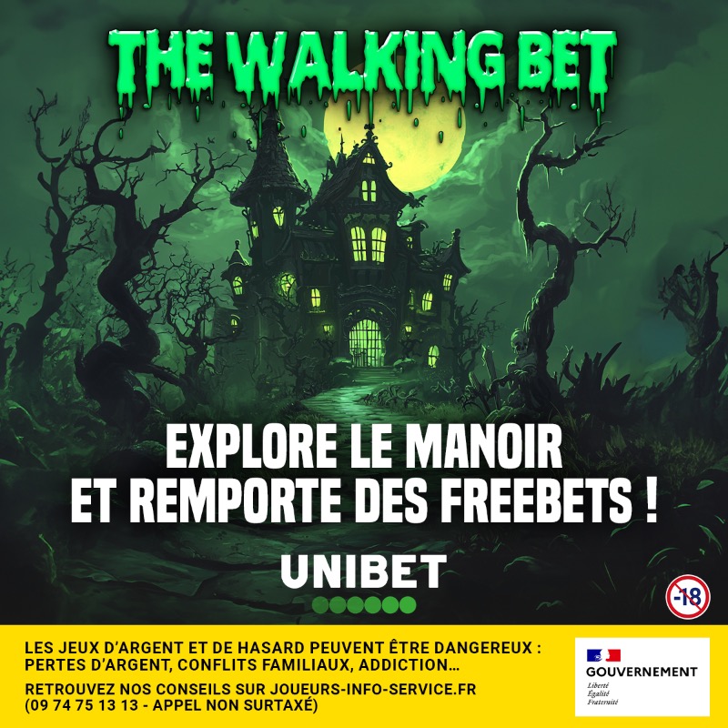 UnibetFrance's tweet photo. Du parquet qui craque, des pièces sombres et sûrement des créatures à l'intérieur... 🧟‍♂️

Prêts à entrer dans le manoir #TheWalkingBet ? 🏚️