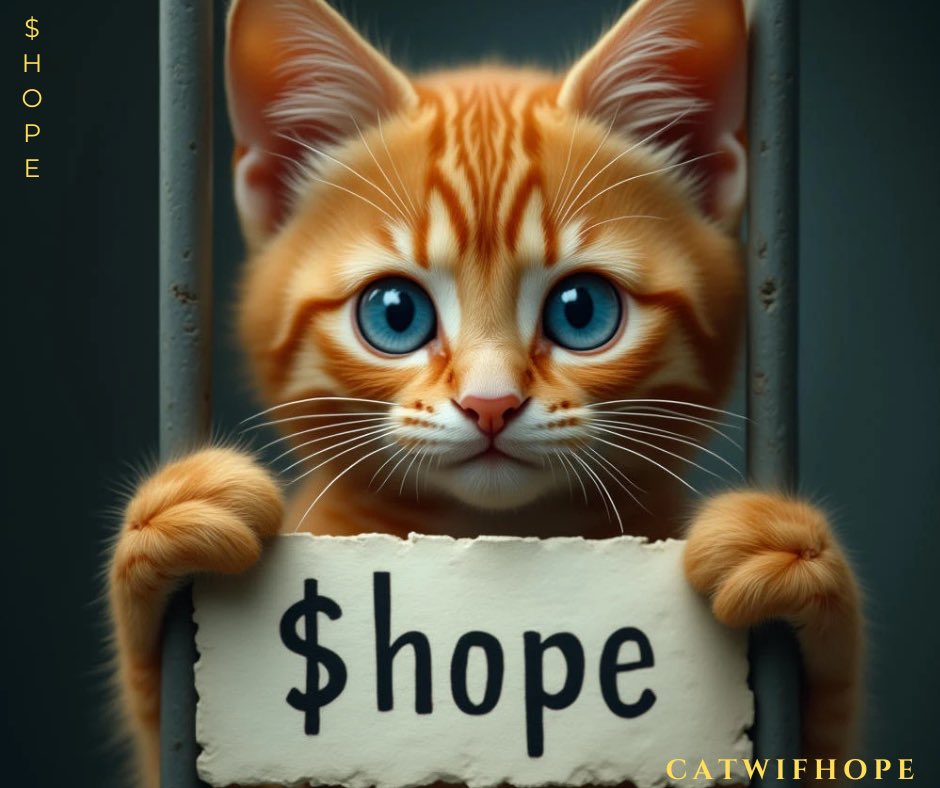 catwifhope's tweet photo. It’s not a crime to restore $hope to the meme community! Join the rug free army of cats on our mission to bring $hope back to memes! 

https://t.co/tGMTtETrgX

https://t.co/5TFsgR2VoC

#catwifhope #memecoins  #MemeCoinSeason  #xrp #hopearmy https://t.co/z7h6gg77WU