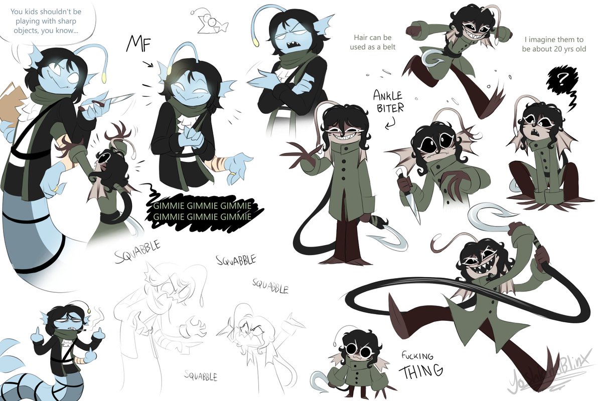 heres a big ol angler post incoming

Various #sebastiansolace drawings along with Casey, my knife-loving angler lol

#robloxpressure #pressure #roblox