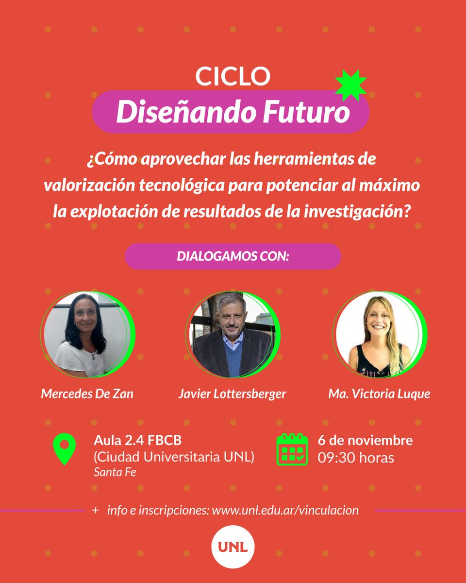 📣Sumate a este encuentro sobre la vinculación tecnológica en la universidad. Descubrí las herramientas y líneas de trabajo en este campo que ofrece la UNL para docentes e investigadores. Mas info en bit.ly/creandofuturo2