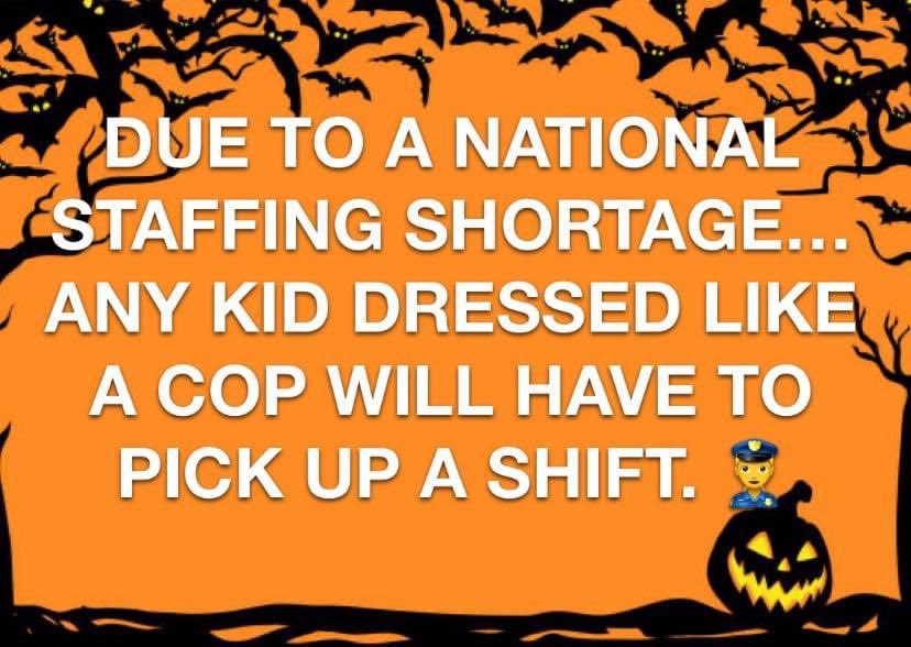 LancasterSC_PD's tweet photo. We are always recruiting! #HalloweenHumor #LancasterPD https://t.co/An4GNeL7e8