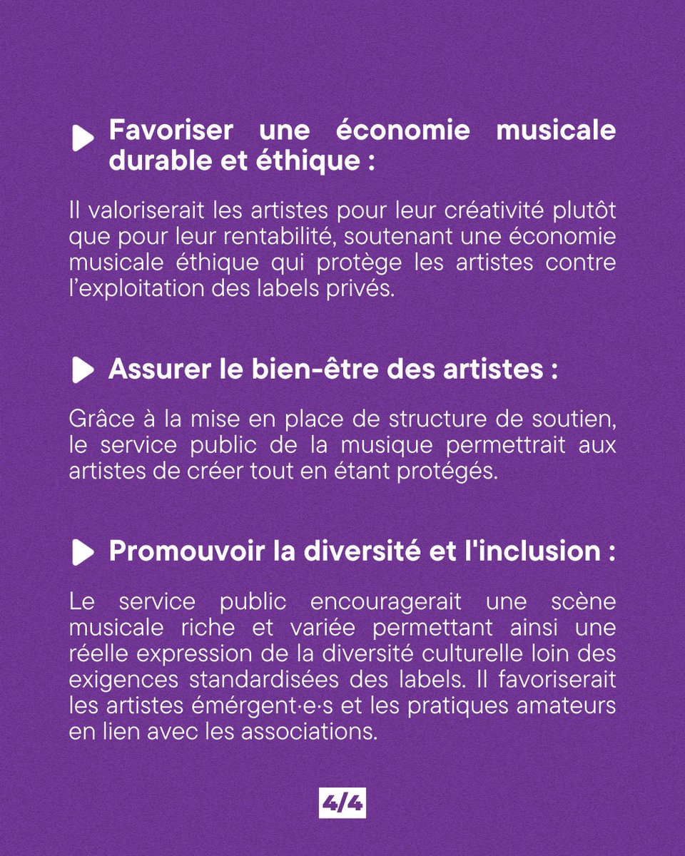 Jeunessoc44's tweet photo. 🌹Face à cette réalité, nous devons exiger la création d’un service public de la musique.

Ce modèle permettrait de réorienter l’industrie musicale vers des valeurs humaines et éthiques, plaçant le bien-être des artistes au cœur de nos préoccupations collectives.

[🧵2/2] https://t.co/62F68bbYuL