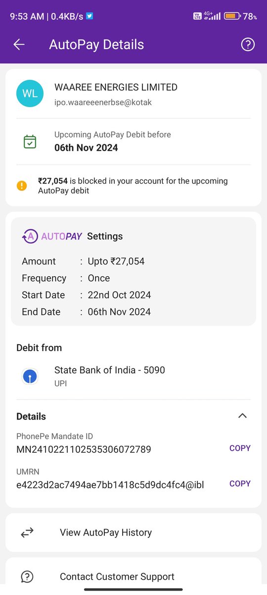 DAYYA48596123's tweet image. @PhonePeSupport i applied ipo on phonepe on upi Ipo not allotted still my money blocked