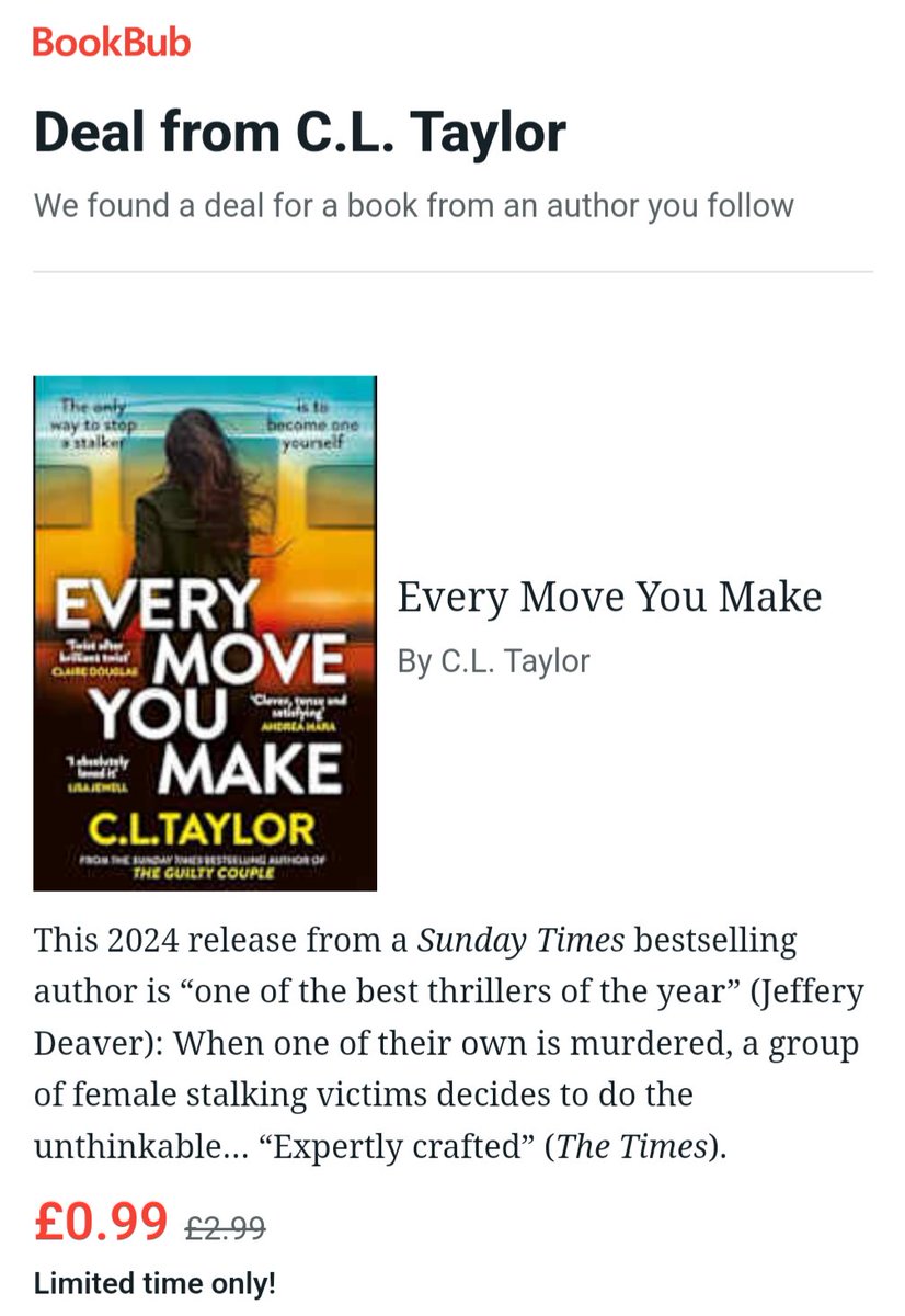 ⚠️ Bargain alert! Just 99p! ⚠️ 

amazon.co.uk/Every-Move-You…