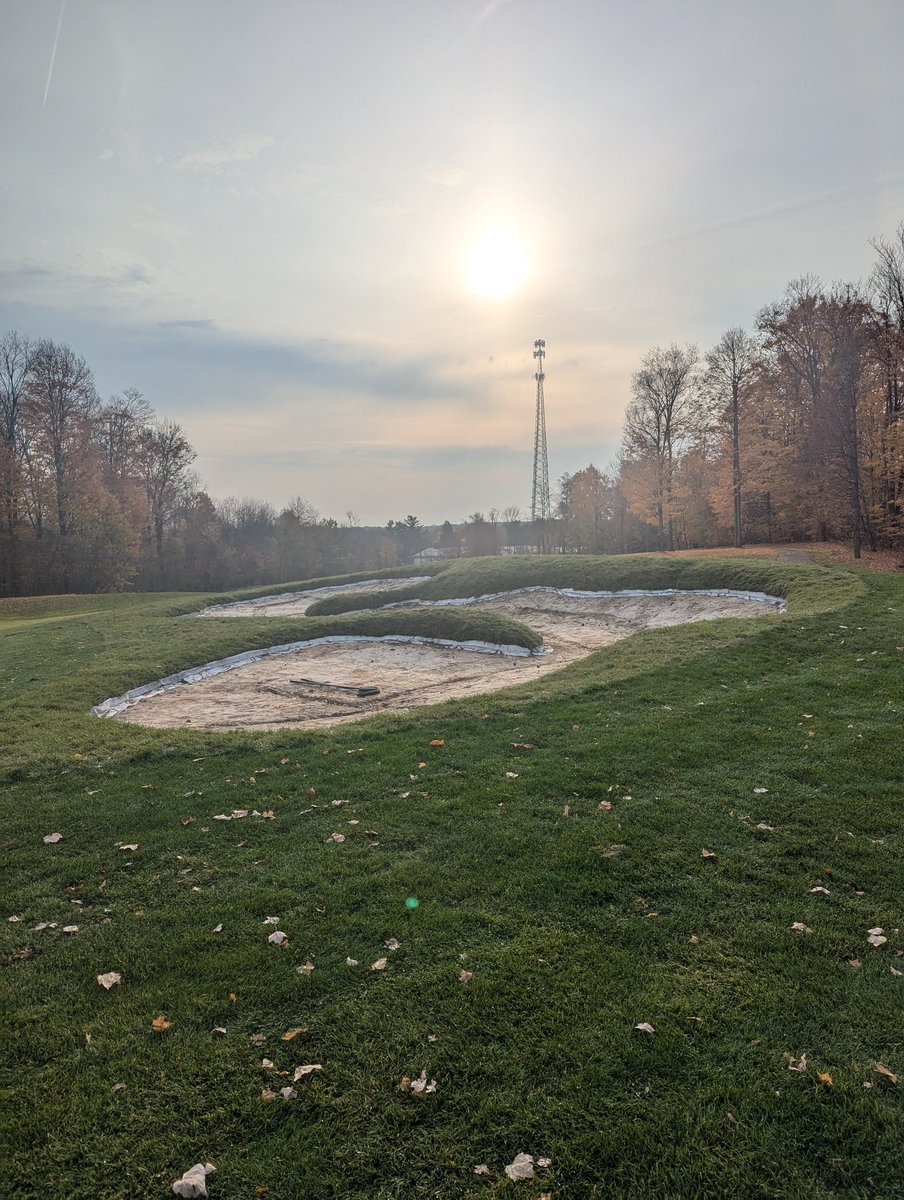 The crew is doing a great job getting sod out on bunkers  - 18 pallets are no match for them! <a href="/TheMayfieldSR/">The Mayfield Sand Ridge Club</a>