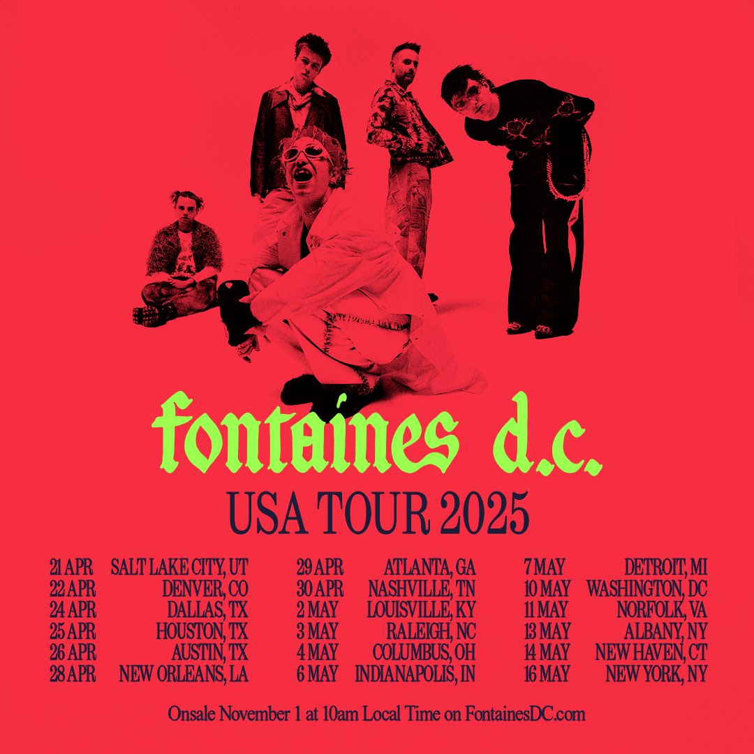 NEW TOUR: USA 2025
Presale information being sent to those already signed up to mailing list.
General Sale: 10am local time, November 1st.