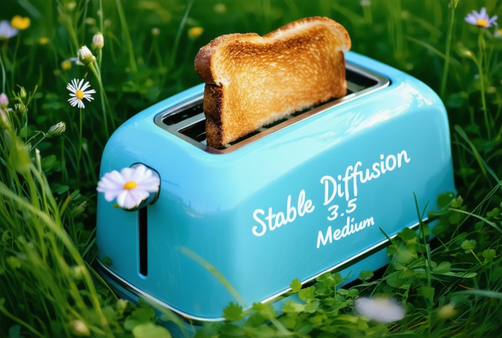 Stable Diffusion 3.5 Medium is here – this open model is free for both commercial and non-commercial use. With 2.5 billion parameters, this model is designed to run “out of the box” on consumer hardware, even on a toaster! (1/3)