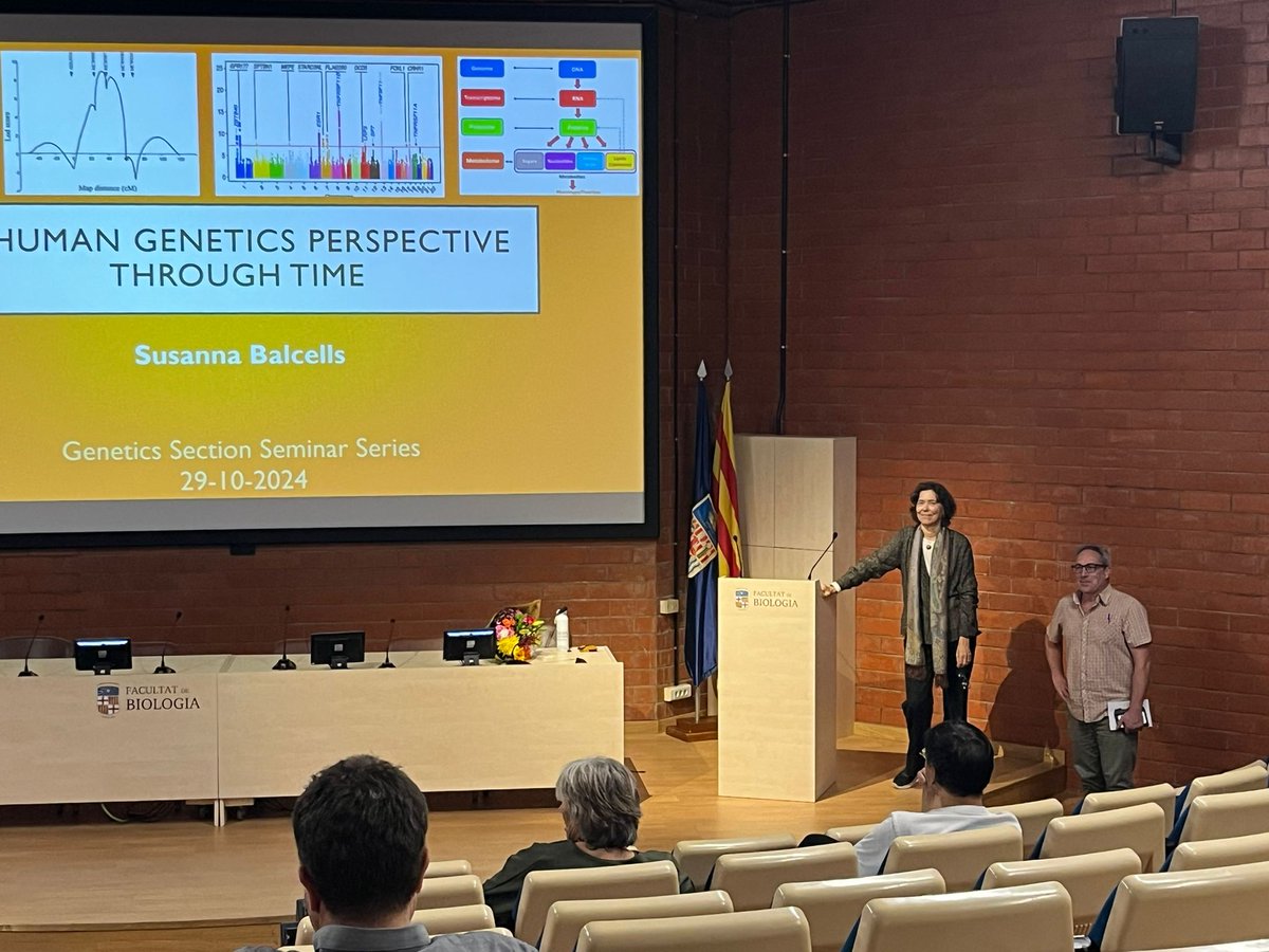 GeneticsUB (@geneticsub) on Twitter photo i per una bonica coincidència, avui també era el torn de la Susanna Balcells als "Genetics Seminar Series", on ha presentat la seva trajectòria a la secció amb el seminari titulat "A Human Genetics Perspective Through Time". 2/2 i per una bonica coincidència, avui també era el torn de la Susanna Balcells als "Genetics Seminar Series", on ha presentat la seva trajectòria a la secció amb el seminari titulat "A Human Genetics Perspective Through Time". 2/2