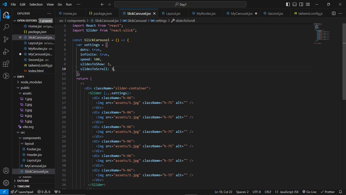 #LUD27
React Slick is a responsive, customizable carousel component for React, allowing easy integration of image sliders with features like autoplay, infinite scrolling, and custom arrow navigation.#LearningUtsav #FestivalOfLearning <a href="/learning_utsav/">Learning Utsav</a>