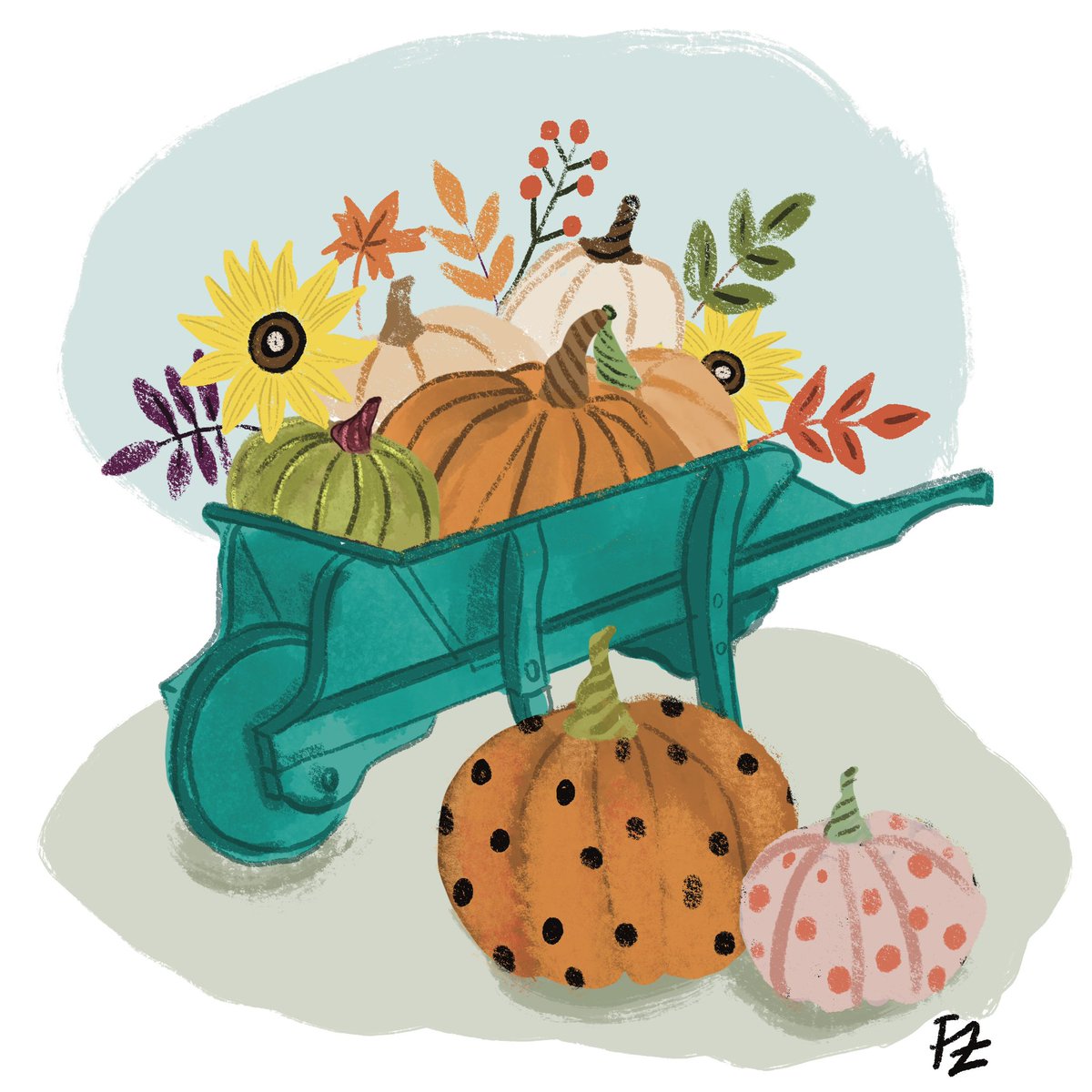 Todays prompt with @theydrawandgarden is WHEEL BARROW