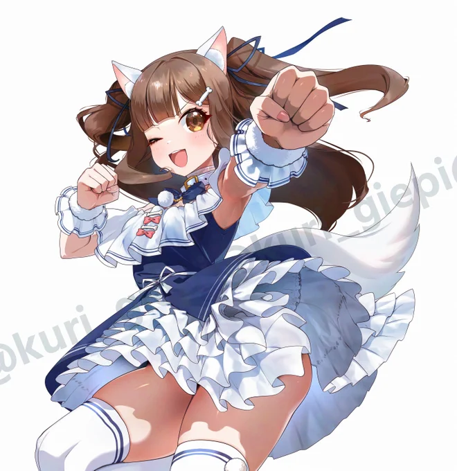 ようやく描けたんじゃ…微力ながら応援しております!!ウォーターマーク付きで失礼候 #白咲むく 