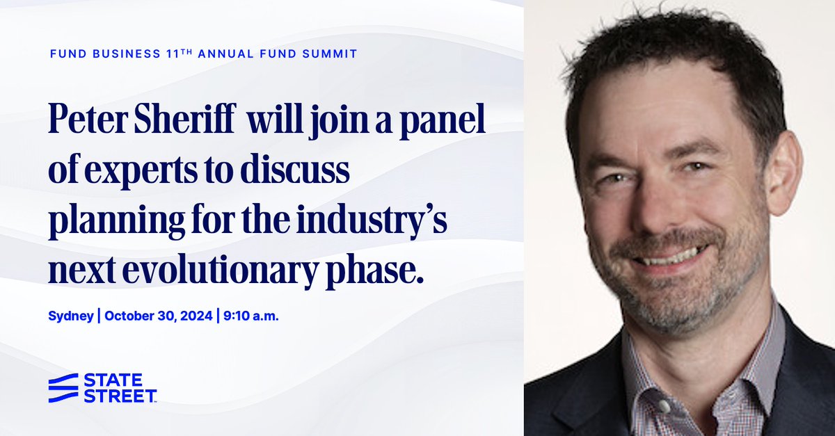 StateStreet's tweet image. How are Australian #superannuation funds and asset managers preparing for the industry’s next evolutionary phase? @CRDChirp’s Peter Sherriff will join a panel of experts to discuss #retirement and how funds are adapting their products and services to prepare for the ‘silver