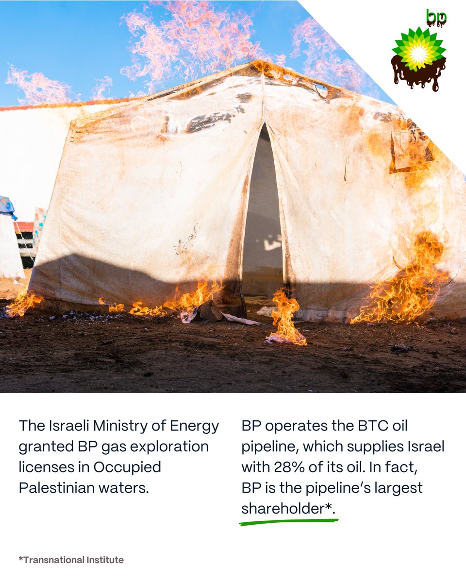 PlatformLondon's tweet photo. BP’s BTC oil pipeline is 1,099 miles long and has devastated villages in Azerbaijan, Georgia and Turkey.

It has capacity to transport 1.2 million barrels of crude oil everyday, from the Caspian to the Mediterranean sea. https://t.co/zDRCXkGoLk