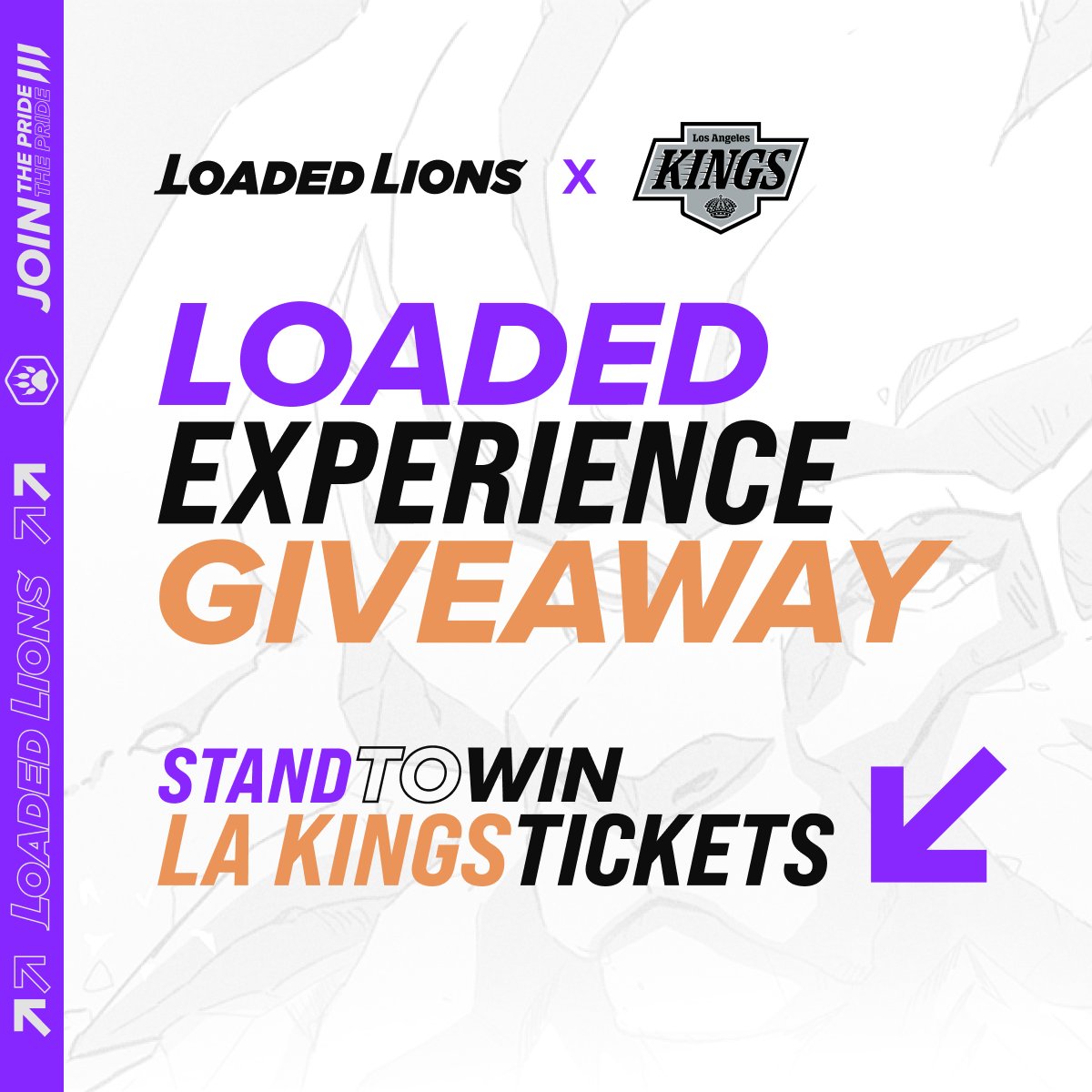 The LA Kings are taking on the Vancouver Canucks on 7 November and we have a pair of Suite Tickets to give away! Here's your chance to watch the event at the <a href="/cryptocomarena/">Crypto.com Arena</a>!

Exclusive to Loaded Lions and Dark Lions NFT holders residing in the United States, join our special