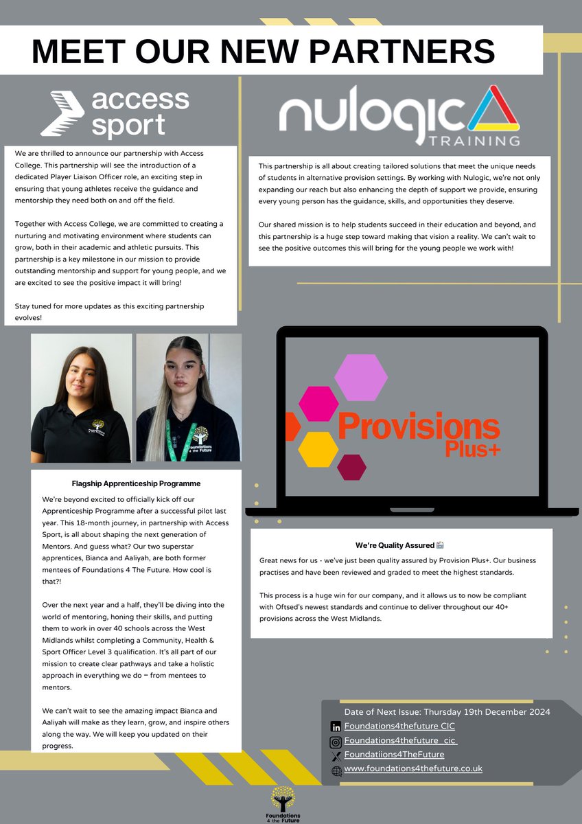 Hi Everyone, 

We’re thrilled to announce the launch of our new half-termly newsletter! This is a wonderful opportunity for us to keep you updated on the fantastic work we’re doing across the West Midlands in our schools and the community

Thank you for your continued support 🙏