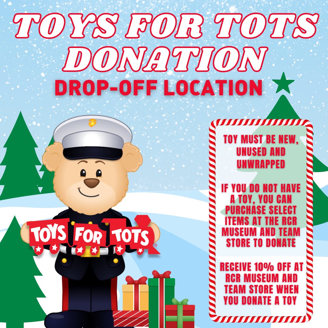 ‘Tis the season of giving 🎄 Give back this season by dropping off a new toy from now until December 5 and receive a discount on your team store purchase!