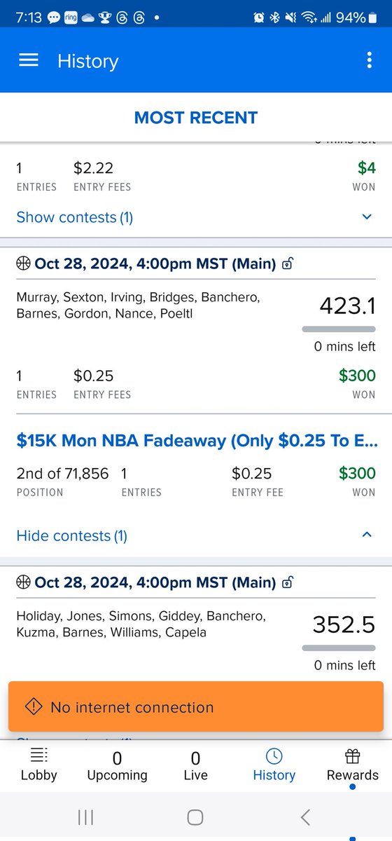 AZBodybuilding's tweet photo. @StokasticHOF Thank you guys!! I turn .25 cents into $300 winning 2nd Place on Fanduel out of 71K peeps. I love Stokastic! Let's Go TX Boys!! https://t.co/JBya4jUo93