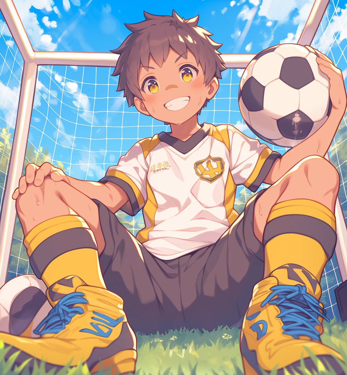 you can't get pass me 😁⚽️

#AIart #ショタ #AIイラスト #AIショタ部 #nijijourneyv6