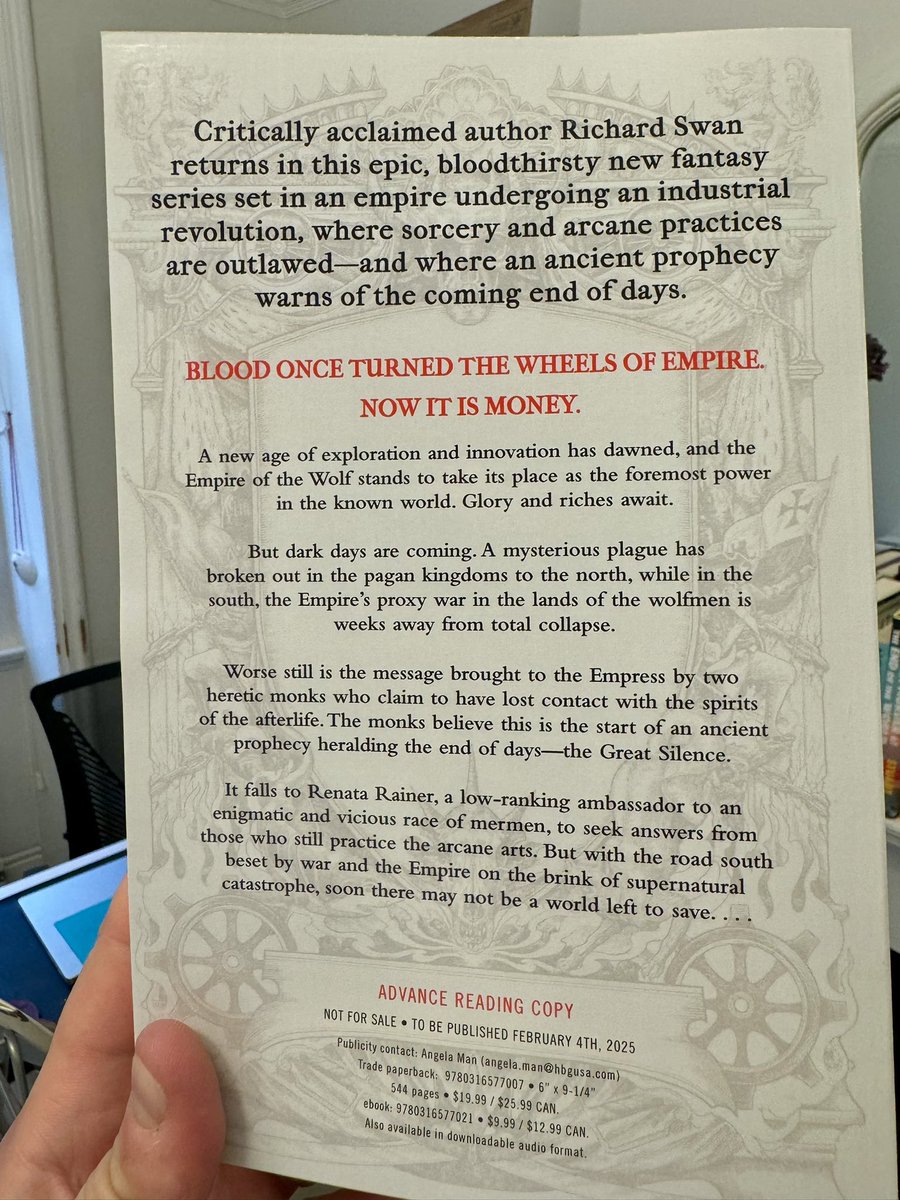 harryillers's tweet image. Grave Empire by @Richard_S_Swan is here in the form of an ARC from @orbitbooks but are you prepared for this epic new series from the author of The Empire of the Wolf Trilogy?! It’s an absolute belter, and I’m giving away one of my copies at random. RT &amp;amp; follow, winner on Friday.