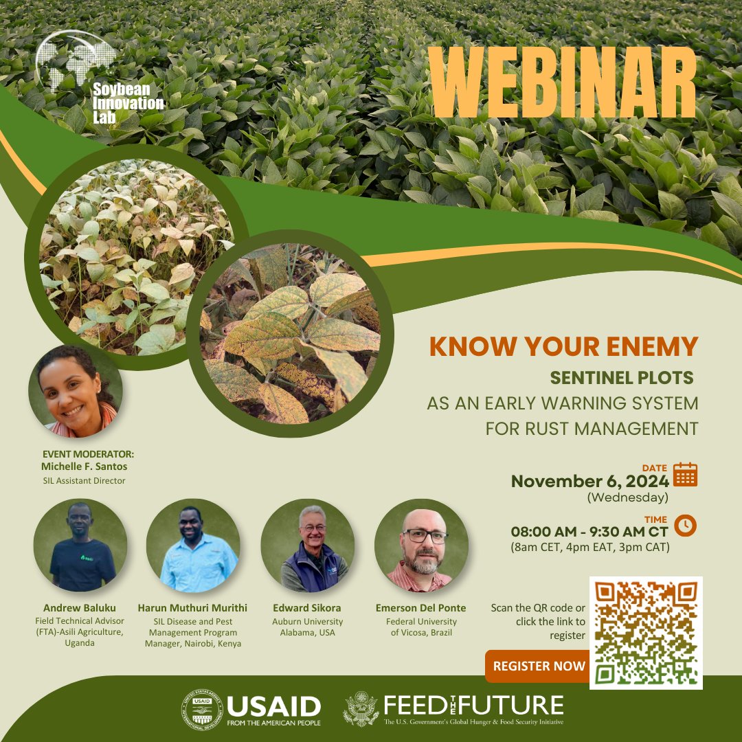 🌱 Upcoming Webinar on Rust Management! Save the Date: October 30 at 8:00 a.m. CT

🔗Registration is open! Don’t wait—secure your spot today: tinyurl.com/SIL-webinar-se… and prepare to learn from the leading experts in the field.