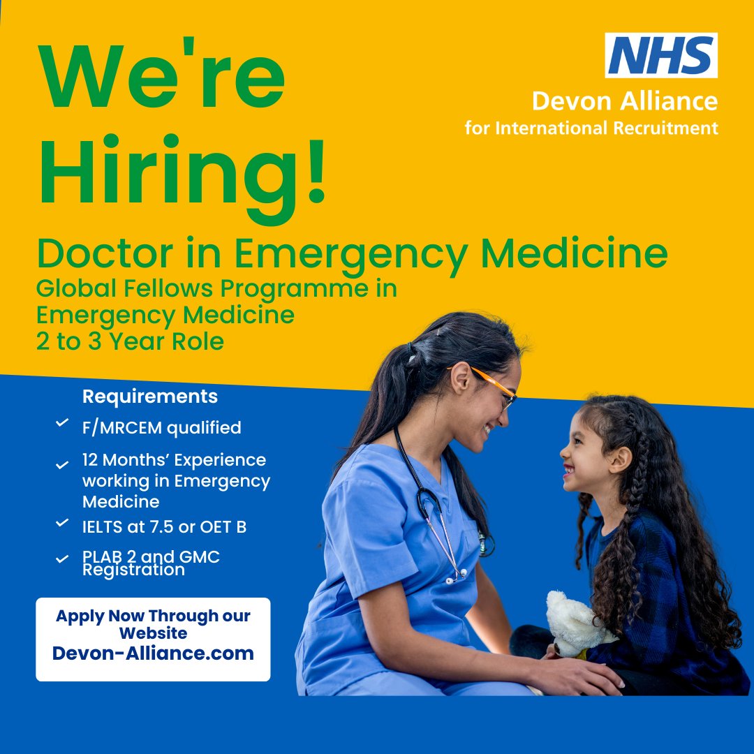 Devon Alliance For International Recruitment - UK (@devonallianceuk) on Twitter photo Please apply on our website Devon-Alliance.com or email our team on DevonAlliance@nhs.net for further information. Please apply on our website Devon-Alliance.com or email our team on DevonAlliance@nhs.net for further information.
