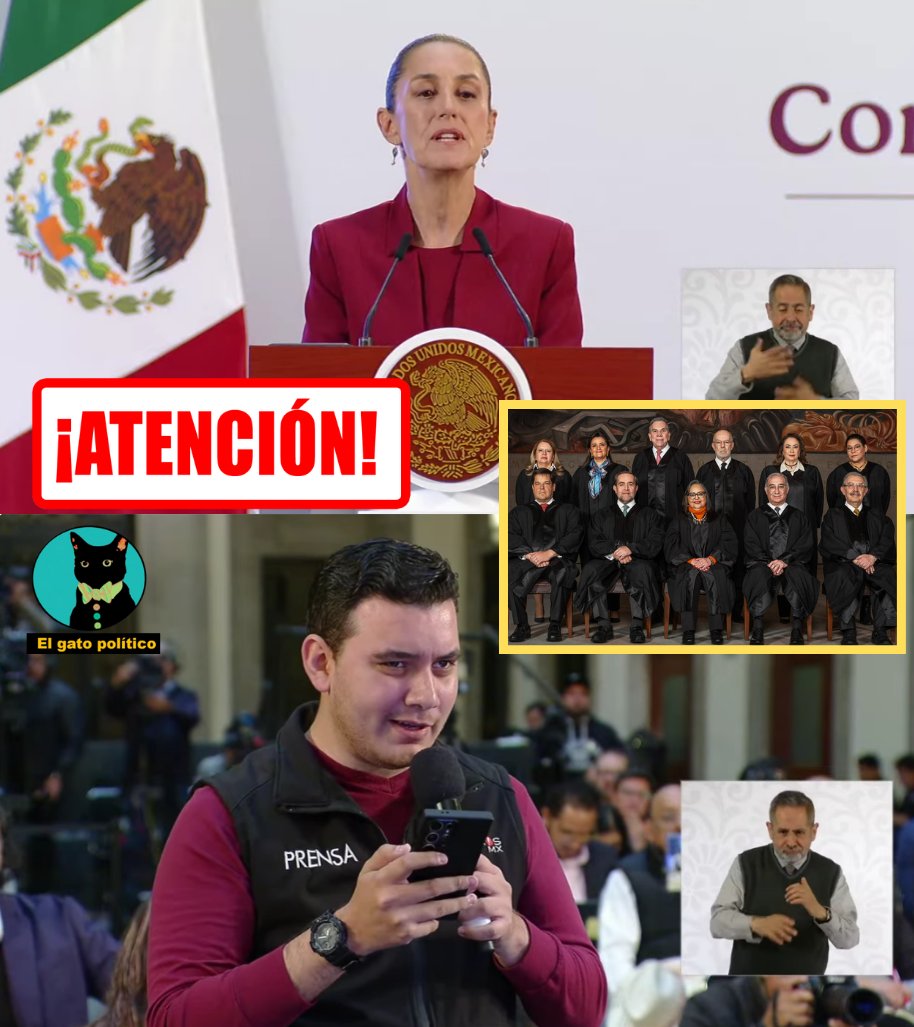 elgatopolitico_'s tweet photo. 🔴🔴¡Salió el peine! 🤑🤑
La presidenta revela que la ya sonada renuncia de Norma Piña y de 7 ministros más de la SCJN, anunciada hoy, se dará porque saben que todo ya está perdido y quieren irse con sus jugosos beneficios. Repito, quieren irse llevándose una millonada:

"¿Por qué presentan su renuncia? Esa parte no la quitan de la Constitución, es que si presentan ahora su renuncia se van a ir con todos los haberes de retiro. Si no presentan ahora su renuncia entonces ya no tendrían los haberes de retiro. Los haberes de retiro es todo lo que se llevan los ministros y ministras cuando se retiran de la Corte, es un montón de dinero", reveló.
#MañaneraDelPueblo #ConferenciaPresidenta