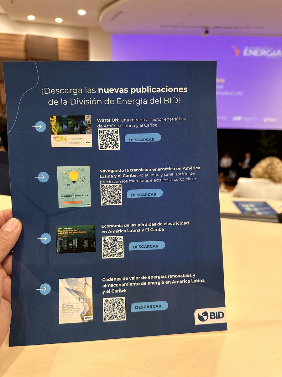 En el contexto de la Semana de la Energía de @OLADEORG lanzamos cuatro publicaciones que brindan conocimiento sobre temas de vanguardia en el sector energía. #mercadosenergia #cadenasdevalor #perdidasdeenergia . Los invitamos a descargarlas.