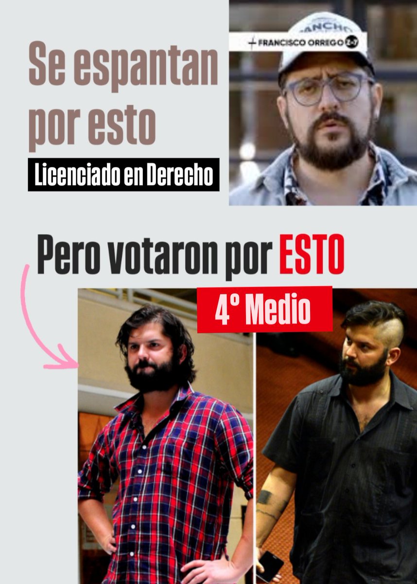 ThaleChilexKast's tweet photo. Hay que ser bieeeeen carepalo para pelar a @PanchoOrregoG  después de haber elegido a un Wataca con look de  indigente !! 🤌
🤣😂🤣😂
Y ni hablar de su gabinete 🤷🏻‍♀️🤷🏻‍♀️ https://t.co/tOCyupvQHO
