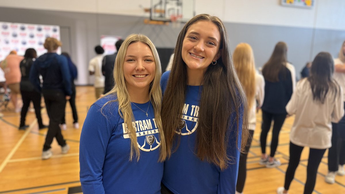 From ⁦<a href="/bt_athletics/">Bartram Trail Athletics 🐻</a>⁩ at high school basketball media day, Alana Larson and Zoe Schmookler.