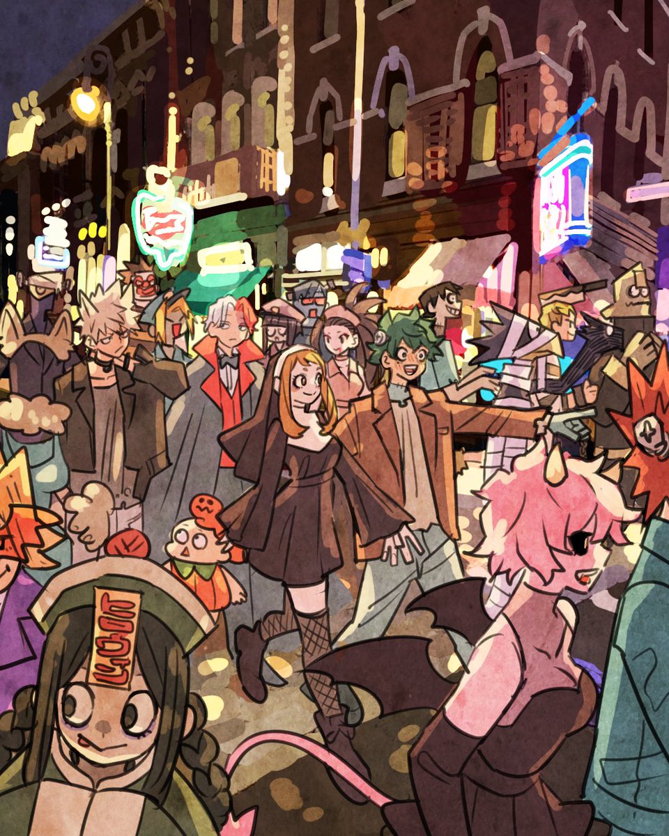 ヒロアカ「ヒロアカのハロウィン 」|タケウチ　リョースケのイラスト