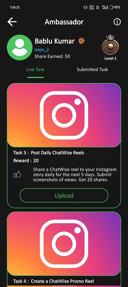Tabahi_444's tweet photo. Complete easy task and get your share #chatwise https://t.co/d5QREHqyaY