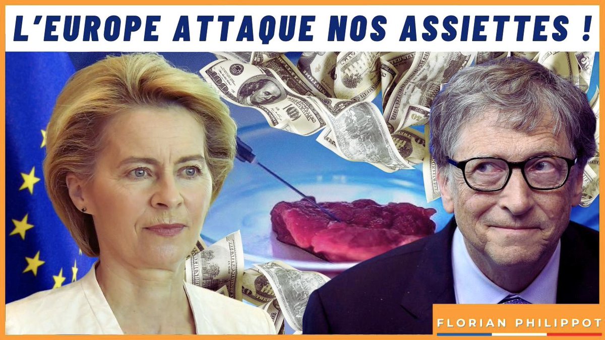 f_philippot's tweet photo. En quelques semaines, plusieurs mesures contre notre alimentation ont été prises par l’UE, très souvent sous pression de #BillGates qui investit financièrement directement dans les secteurs concernés ! ⤵️

- Vendredi, l’UE a interdit aux États membres d’interdire la viande de synthèse fabriquée en laboratoire, secteur dominé par Gates. Hongrie et Italie ont dû retirer leurs lois d’interdiction !

- Cet été, autorisation des OGM « nouvelle génération » notamment à l’importation : la Fondation Gates y investit aussi beaucoup !…

- Depuis 2021, de plus en plus d’insectes et de larves autorisés par l’UE dans l’alimentation humaine ! Grand projet Gates aussi !

Nouvelle vidéo sur toutes ces folies et la grande riposte qui se monte ! ➡️ https://t.co/kRHT3KdiP7