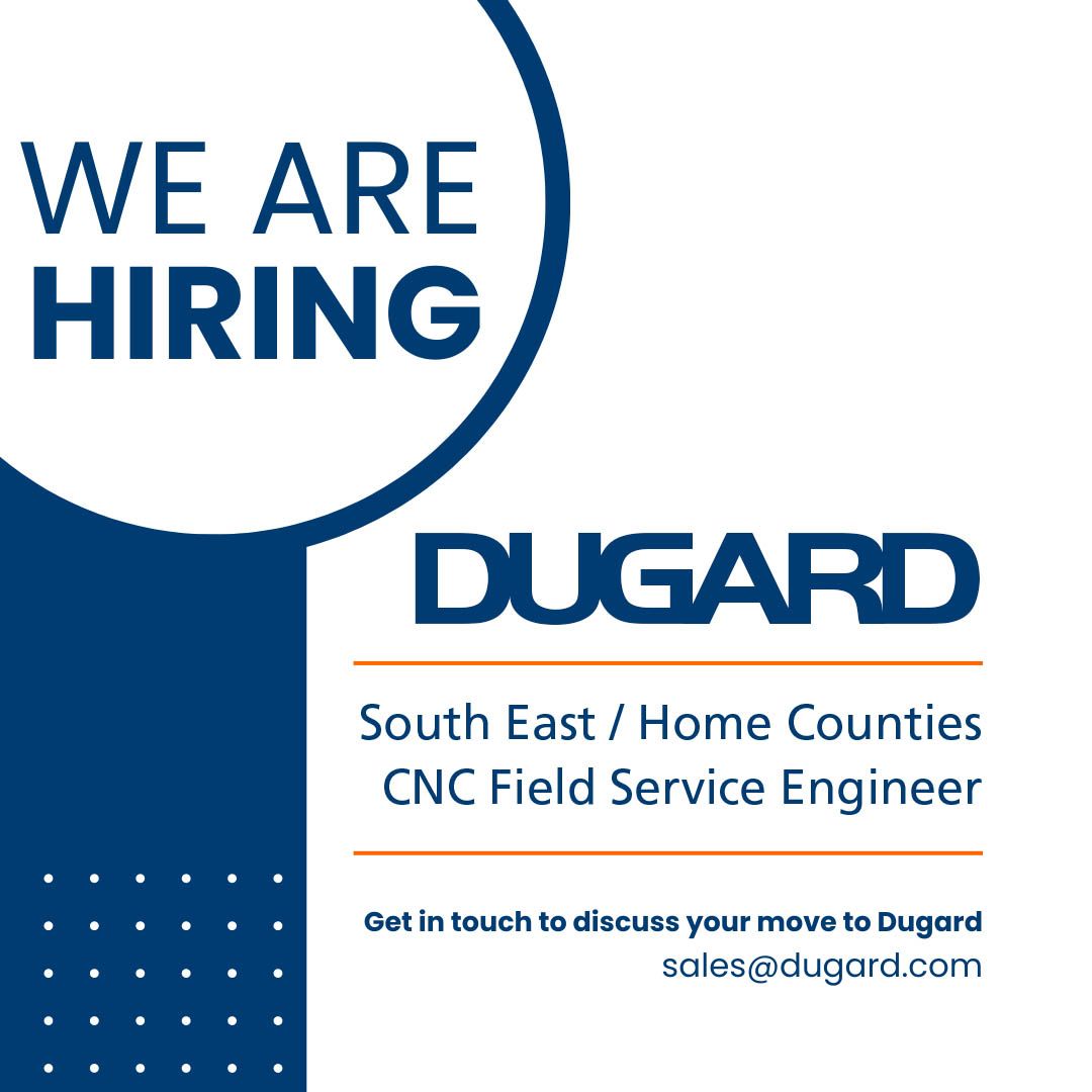 We're hiring! We need a CNC field service engineer based in the South East / Home Counties, take a look at the role: buff.ly/3UvoK5s and get in touch for more info.

#dugard #machinetoolsales #recruitment #vacancies #jobs #engineering #cncmachining #ukmanufacturing #ukmfg