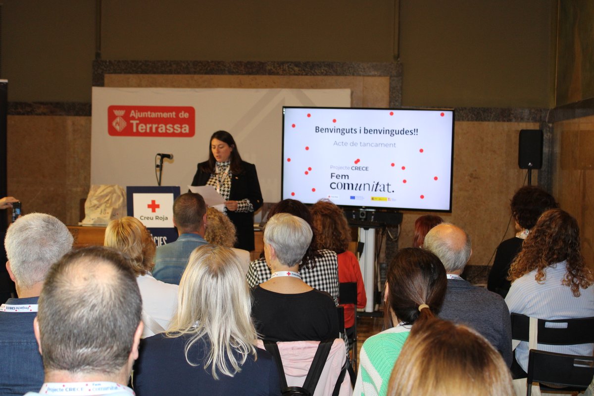 CreuRojaTRS's tweet photo. Algunes imatges de l'acte de tancament del #ProjecteCRECE realitzat avui.
Moltes gràcies a totes les persones i entitats que han participat i a la Laura Rivas, regidora de Salut i Gent Gran, per haver-nos acompanyat!
#ProjecteCRECE #FemComunitat #NextGenerationEU
@ajterrassa https://t.co/b9QYsRXSnk