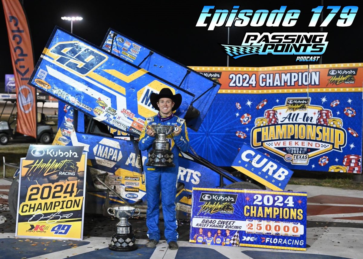 Passing Points Podcast (@passing_points) on Twitter photo Episode #179: <a href="/KKRdirt/">Kasey Kahne Racing</a> driver <a href="/bradsweetracing/">BradSweetRacing</a> joins us to chat about his 2024 <a href="/HighLimitRacing/">High Limit Racing</a> Championship!
You can listen on Apple, Spotify, Stitcher, Amazon Music, TuneIn, iHeart, and our site at passingpoints.buzzsprout.com
#mtrperformancemedia Episode #179: <a href="/KKRdirt/">Kasey Kahne Racing</a> driver <a href="/bradsweetracing/">BradSweetRacing</a> joins us to chat about his 2024 <a href="/HighLimitRacing/">High Limit Racing</a> Championship!
You can listen on Apple, Spotify, Stitcher, Amazon Music, TuneIn, iHeart, and our site at passingpoints.buzzsprout.com
#mtrperformancemedia