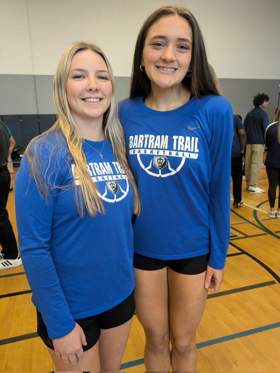 Alana Larson and Zoe Schmookler are here with <a href="/btgbball/">Bartram Trail Girls Basketball 🐻🏀</a>.