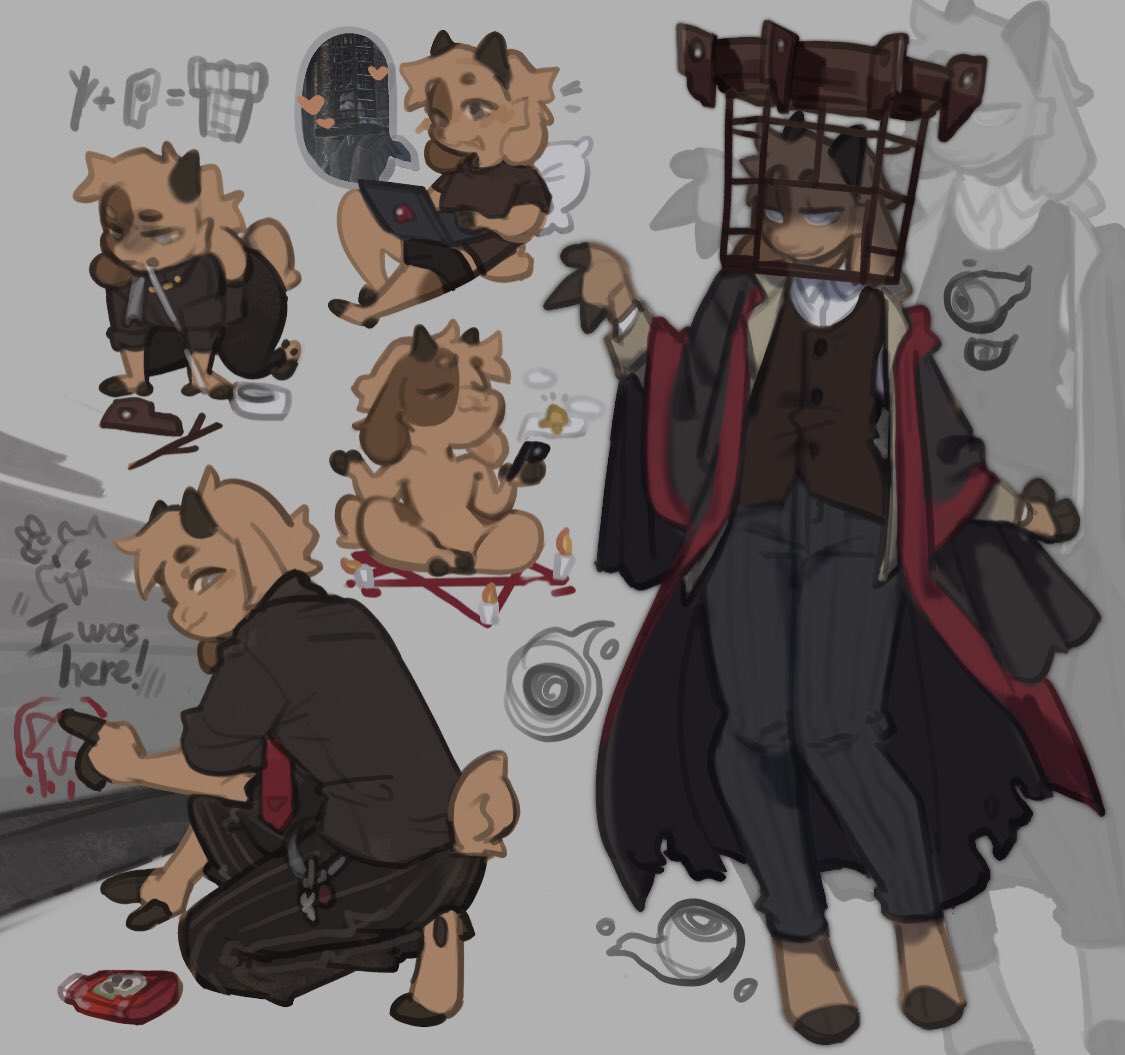 halloween themed sketchpage for Glace 🕯