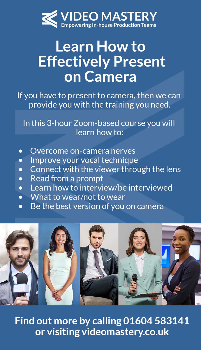 I'm very pleased to have teamed up with <a href="/videomasteryuk/">VideoMastery</a> to offer professional presenter training courses. Contact them direct for more info.
#presentertraining #presentingcourses #onlinetraining #inhousetraining #videopresenting #businesspresenting