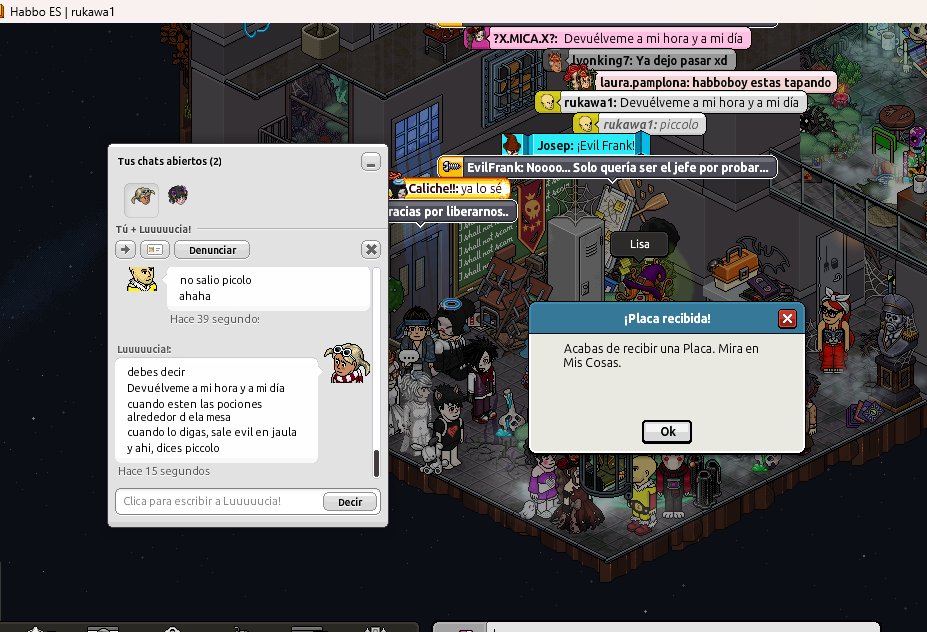 rukawa1_HB's tweet photo. Juego 5 #Habbo 
GRACIAS A LUCIA @Luuuuucia11 
Decir en la zona de los conjuros
-Devuélveme a mi hora y a mi día
-Decir piccolo al lado de la jaula donde esta evil y piccolo !!
-Colocate la placa de la imagen https://t.co/dHyyDsVMfJ
