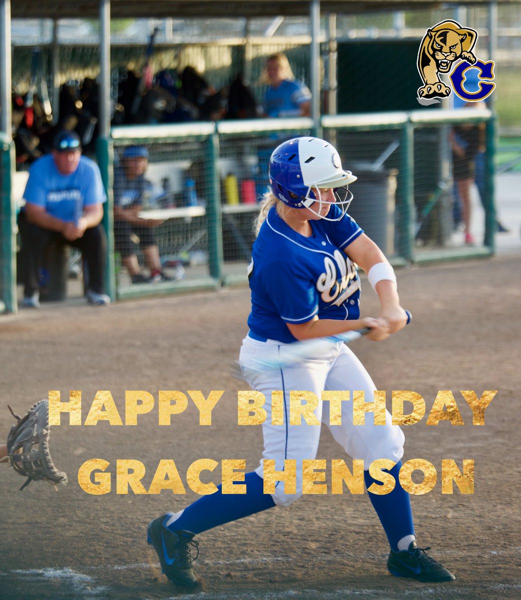 Happy birthday to former Cougar, Grace Henson. Grace was the definition of dependable. Always there when the team needed her. Grace played her best on the biggest stages. No one forgets her RBI single to tie the score up in the 2017 Valley Championship. Have a great day Grace!!
