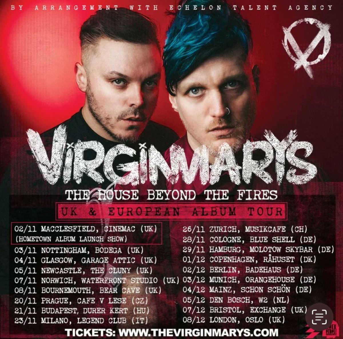 Join us for <a href="/thevirginmarys/">The Virginmarys</a> UK/EURO tour in early December // hdfst.uk/e111489