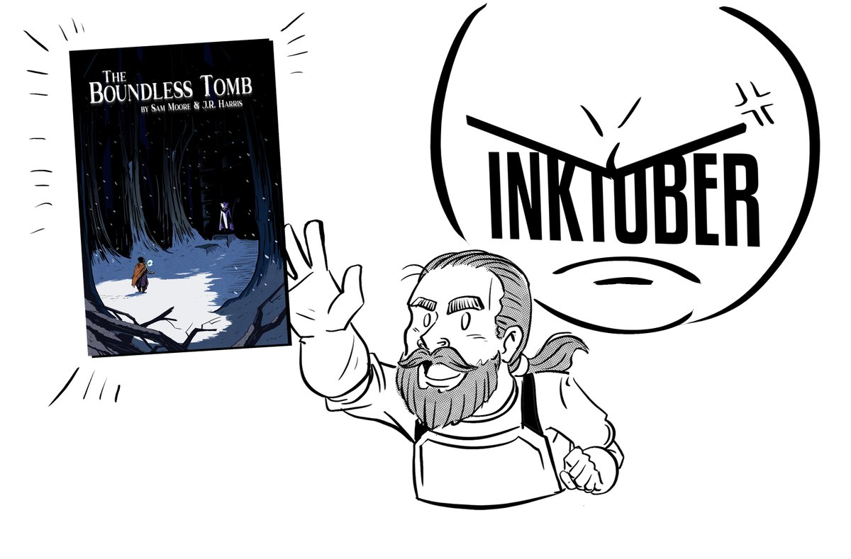 So unfortunately, I'm going to call an end to Inktober 2024! 
The Boundless Tomb, with <a href="/samsonitemoore/">Sam Moore</a> , needs the attention it deserves to get it done.
This book has been incredible to work on and Sam has done an AMAZING job crafting the story. 

Here's to Inktober 2025!