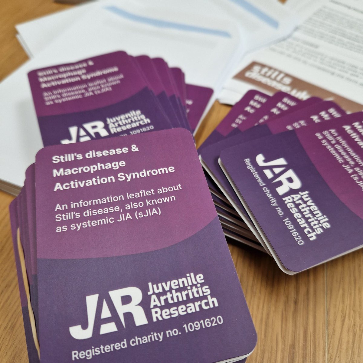 JARProject's tweet photo. Our new Systemic JIA / Still's disease resource is now on it's way to rheumatology hospitals.
#ThinkJIA #StillsDisease #sJIA #SystemicJIA #PaedRheum #arthritis #rheumatology #PaediatricRheumatology @rheumatologyuk @NICEComms @pscommissioner https://t.co/g36MbKbfOb