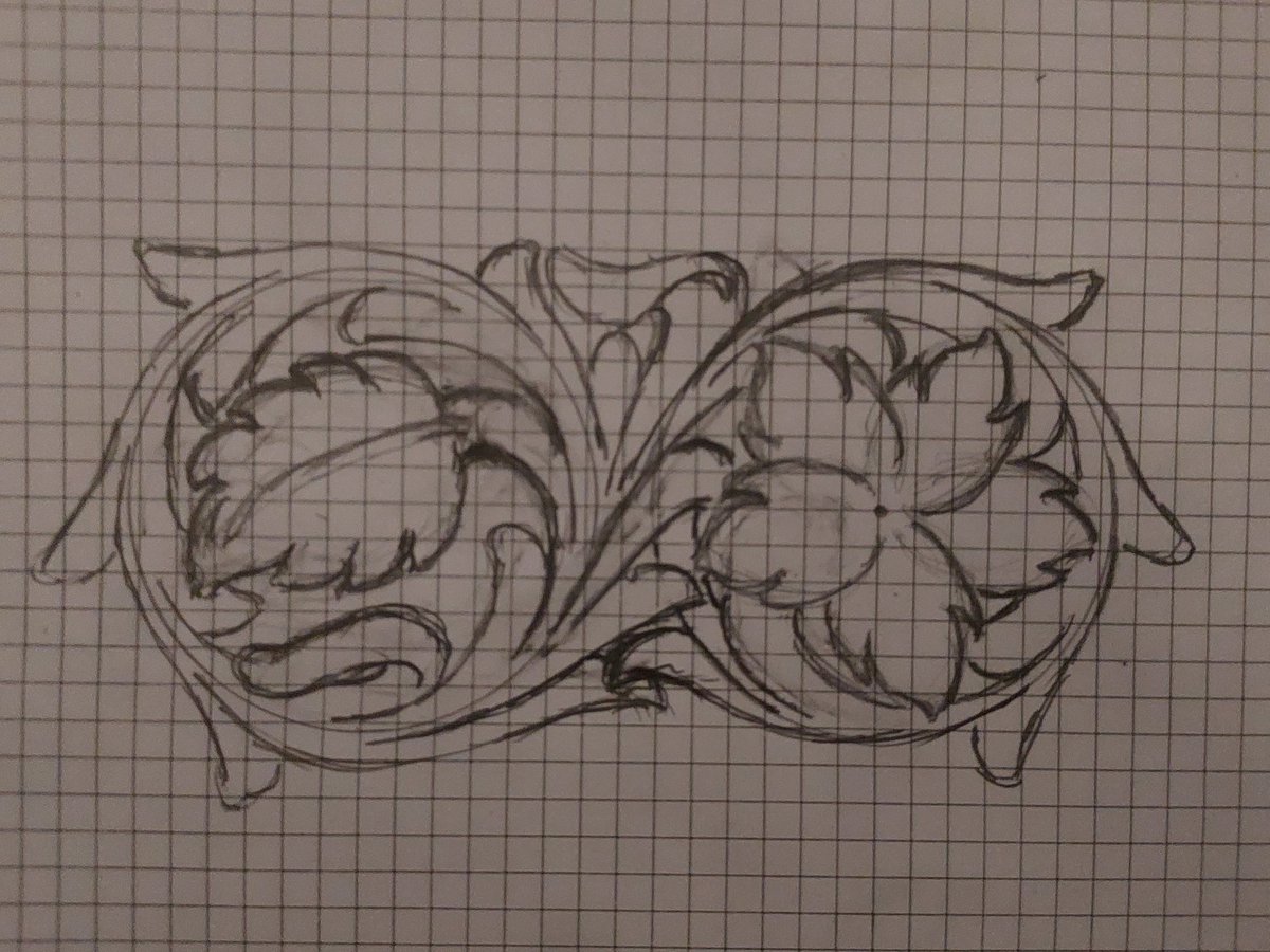 DBleather_maker's tweet image. Morning practice drawing. #customleather #westernfloral #leatherpatterns #leatherfloralpatterns