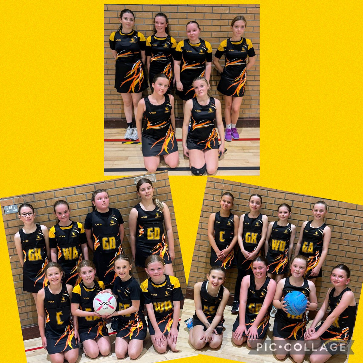 KidJunNetball's tweet photo. Our U12s and U16s showing off our new kit during last weekends matches.

The girls are looking on 🔥. https://t.co/OIlWawgpAf
