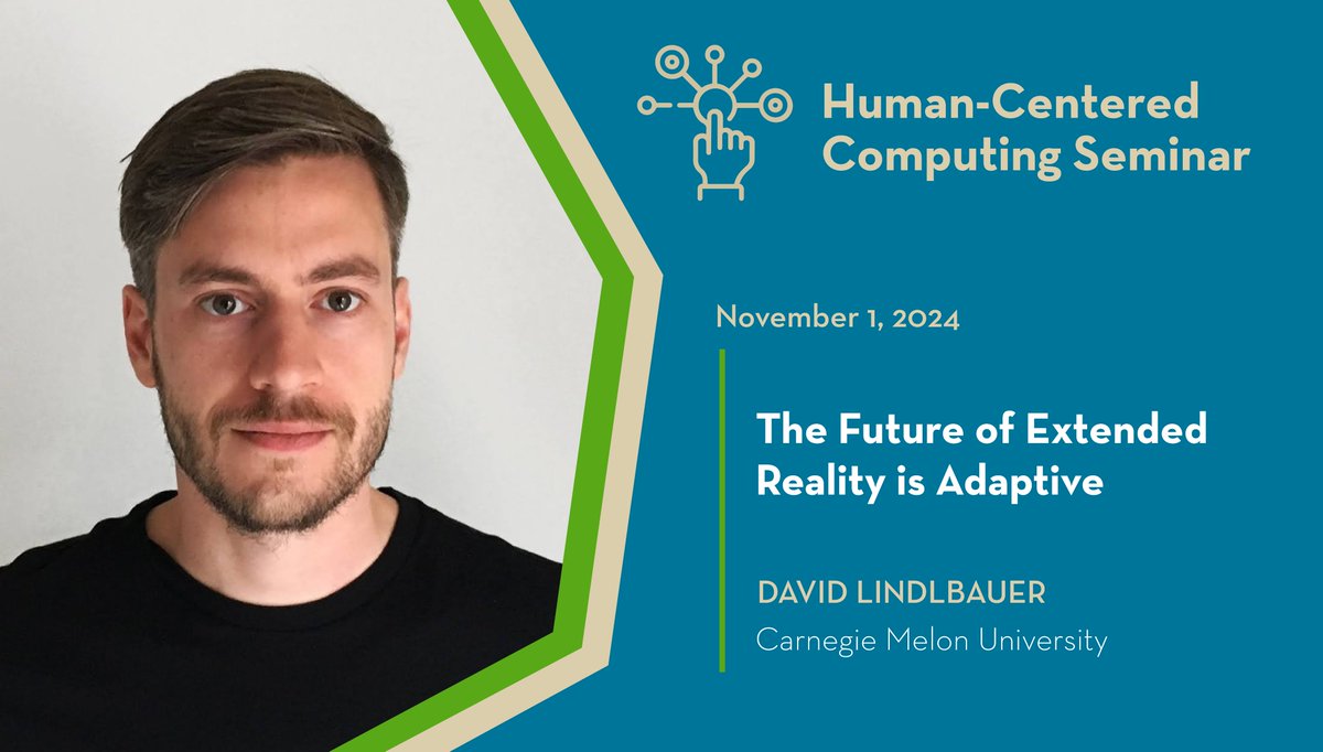 Join us for our next Human-Centered Computing Seminar with <a href="/da_lind/">David Lindlbauer</a> from <a href="/SCSatCMU/">CMU School of Computer Science</a> and <a href="/cmuhcii/">CMU Human-Computer Interaction Institute</a>! The talk is this Friday, November 1st at 10 a.m. in Keller Hall 3-180.

Learn more here: z.umn.edu/HCCLindlbauer